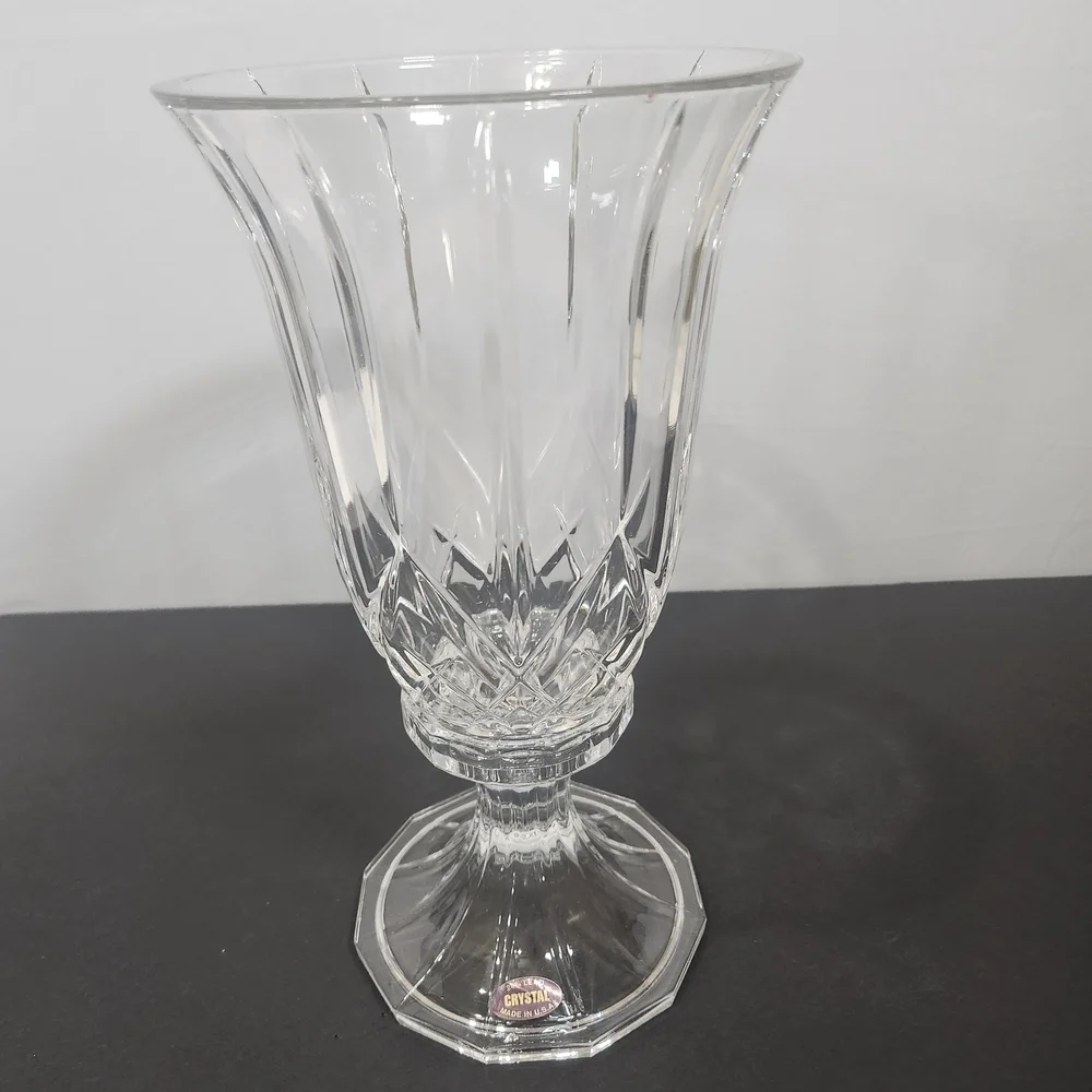 Vintage 24% Lead Crystal 2 Peice Candle Holder with Intricate Accents.